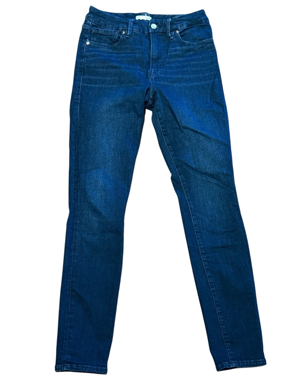 Good American Women’s Size 8 x 29.5 Dark Blue Skinny Jeans